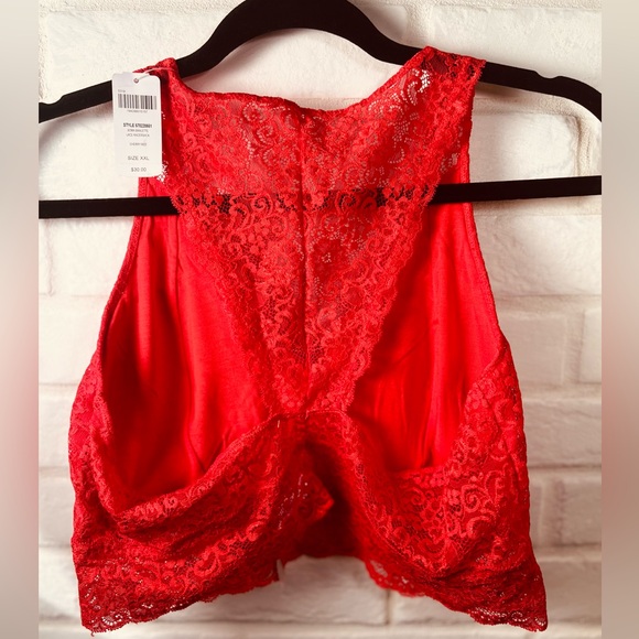 NWT Soma Bralette Lace Racerback Pullover Wireless XXL Cherry Red #0386 - Picture 2 of 10